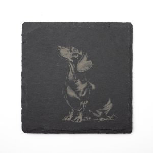 Schiefer-Untersetzer „Dackel“ – 2er Set