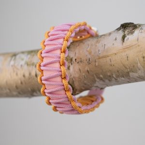 Halsband „Wilma“ – Butterscotch & Dusty-Pink